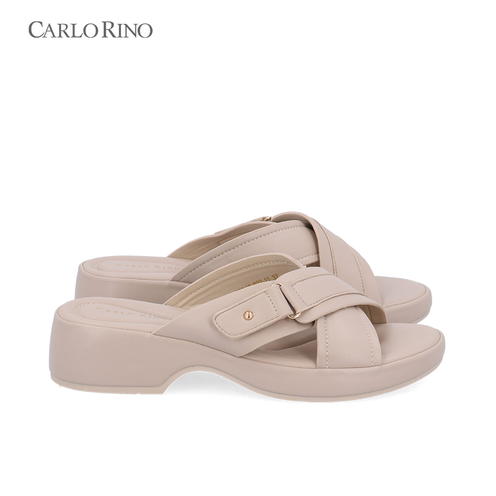 CR Cross Buckle Wedge Sandals