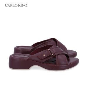 CR Cross Buckle Wedge Sandals
