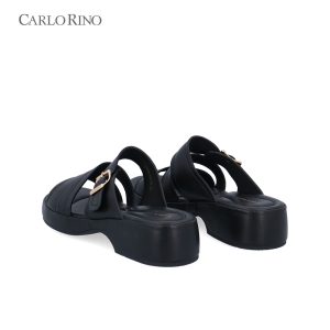 CR Trio Buckle Wedge Sandals