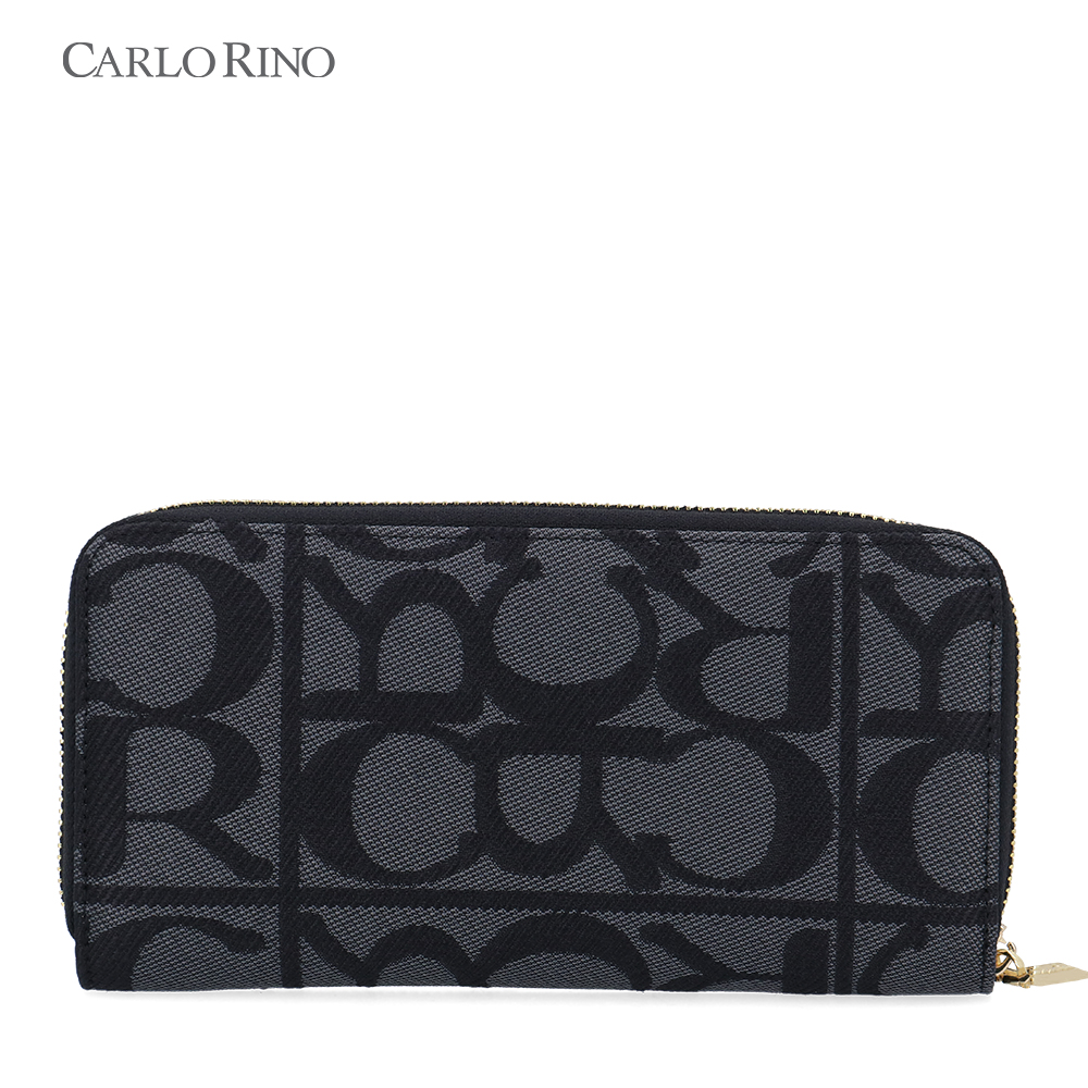 Carlo GEO Jacquard Zip Around Wallet