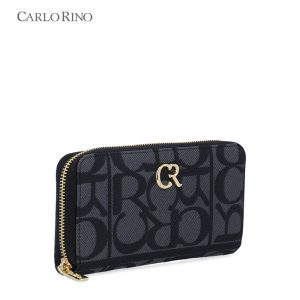 Carlo GEO Jacquard Zip Around Wallet