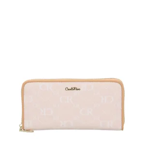 CR Monogram in Cream Zip Around Wallet