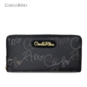 Calligraphy Monogram Zip-around Wallet