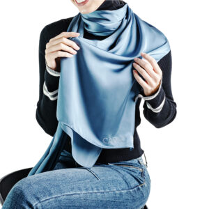 Beautiful Dawn Long Satin Chiffon Scarf