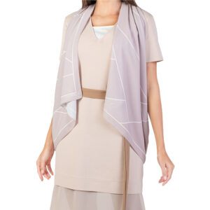 Interlace-Patterned Chiffon Scarf