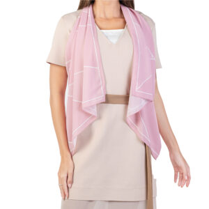 Interlace-Patterned Chiffon Scarf