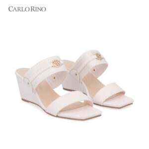 Zia Emblem-Strap Wedge Sandals