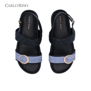 Denim Synthetic Leather Sandals
