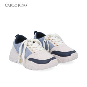 Denim Synthetic Leather Sneakers