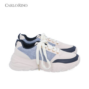 Denim Synthetic Leather Sneakers