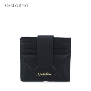 Black Quilted 2-fold Wallet