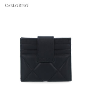 Black Quilted 2-fold Wallet