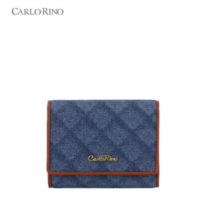 Gia Navy 3-Fold Short Wallet