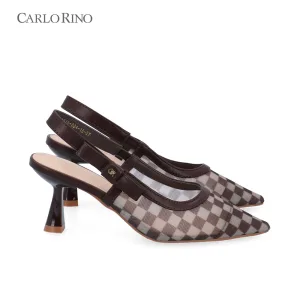 Cherie Checkered Slingback Pumps