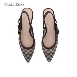 Cherie Checkered Slingback Pumps