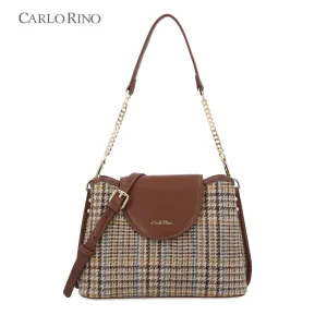 Coco Houndstooth 2-Way Flap Bag
