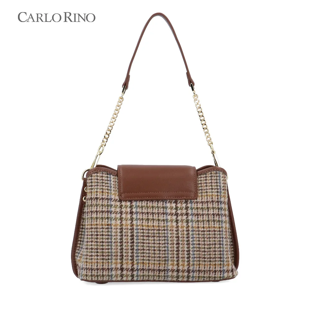 Coco Houndstooth 2-Way Flap Bag