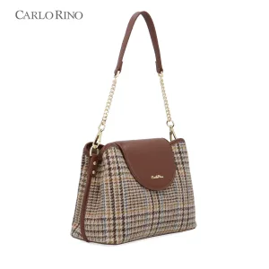 Coco Houndstooth 2-Way Flap Bag