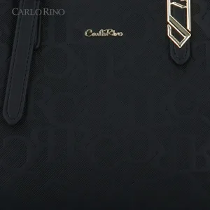Fae Embossed Monogram Top Handle Bag