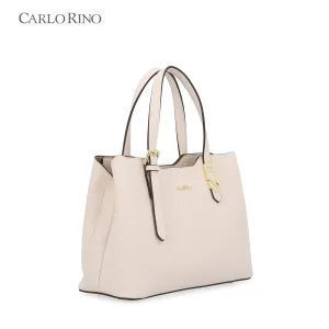 Fae Embossed Monogram Top Handle Bag