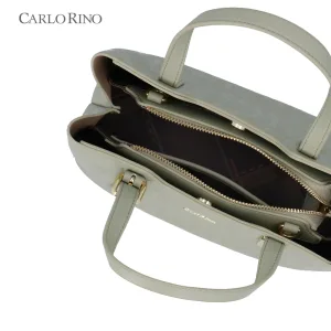 Fae Embossed Monogram Top Handle Bag