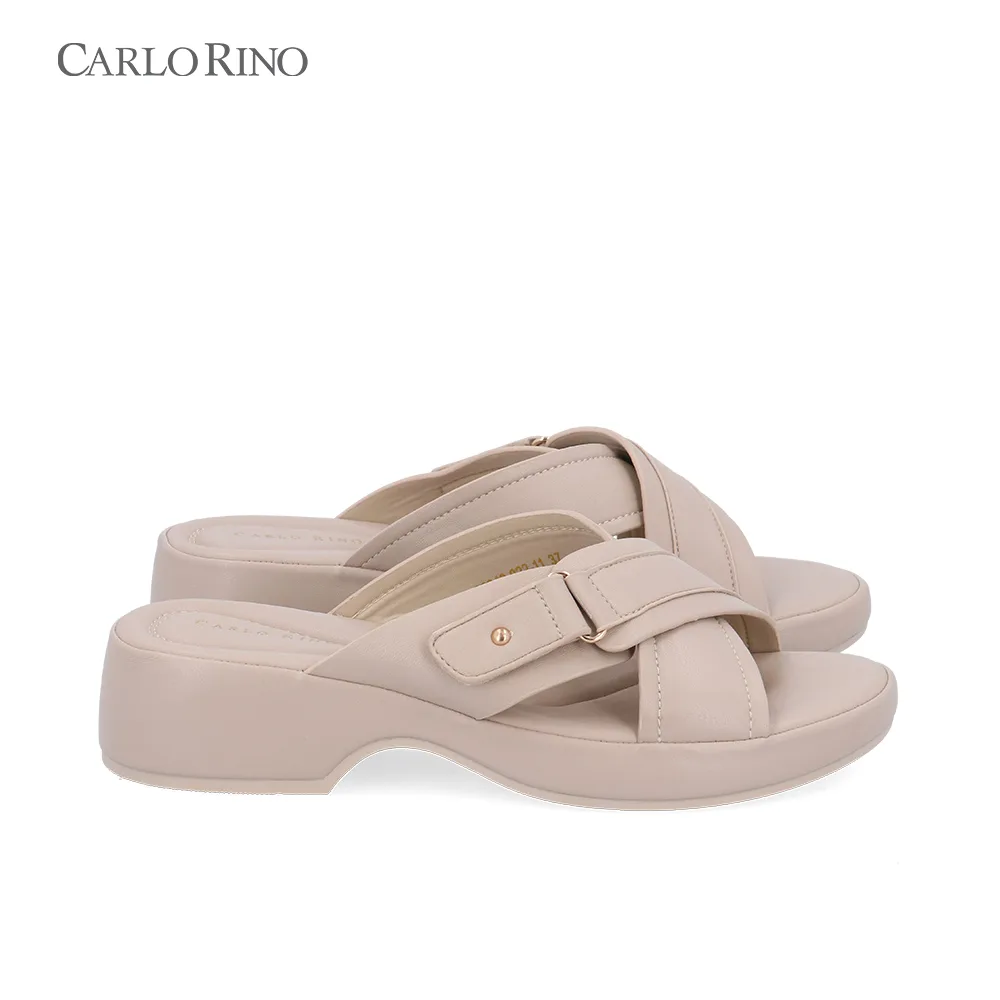 CR Cross Buckle Wedge Sandals