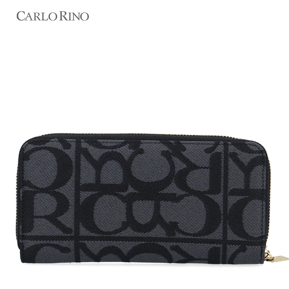 Carlo GEO Jacquard Zip Around Wallet