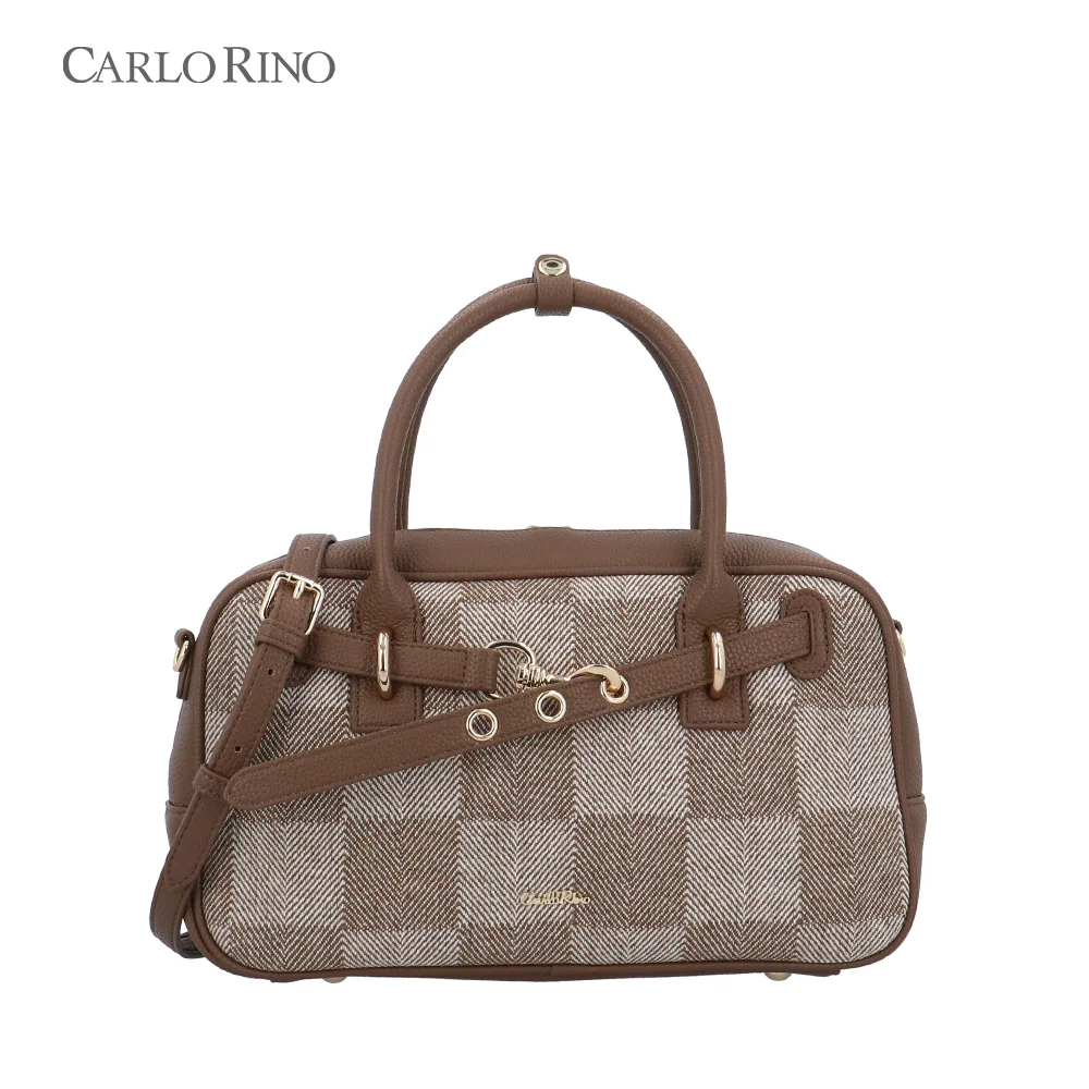 Aveline Checkmate Buckle Top Handle Bag M