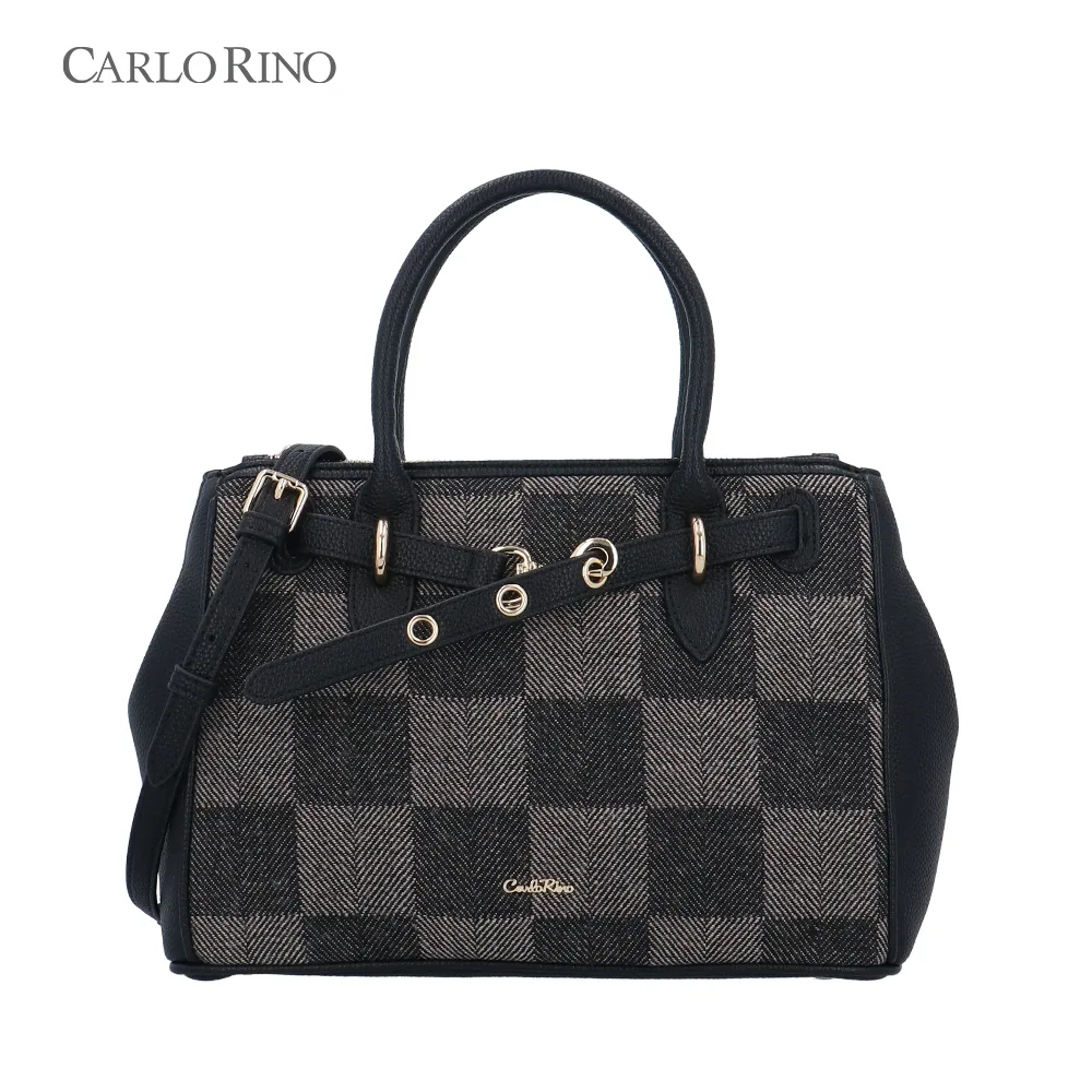 Aveline Checkmate Buckle Top Handle Bag L