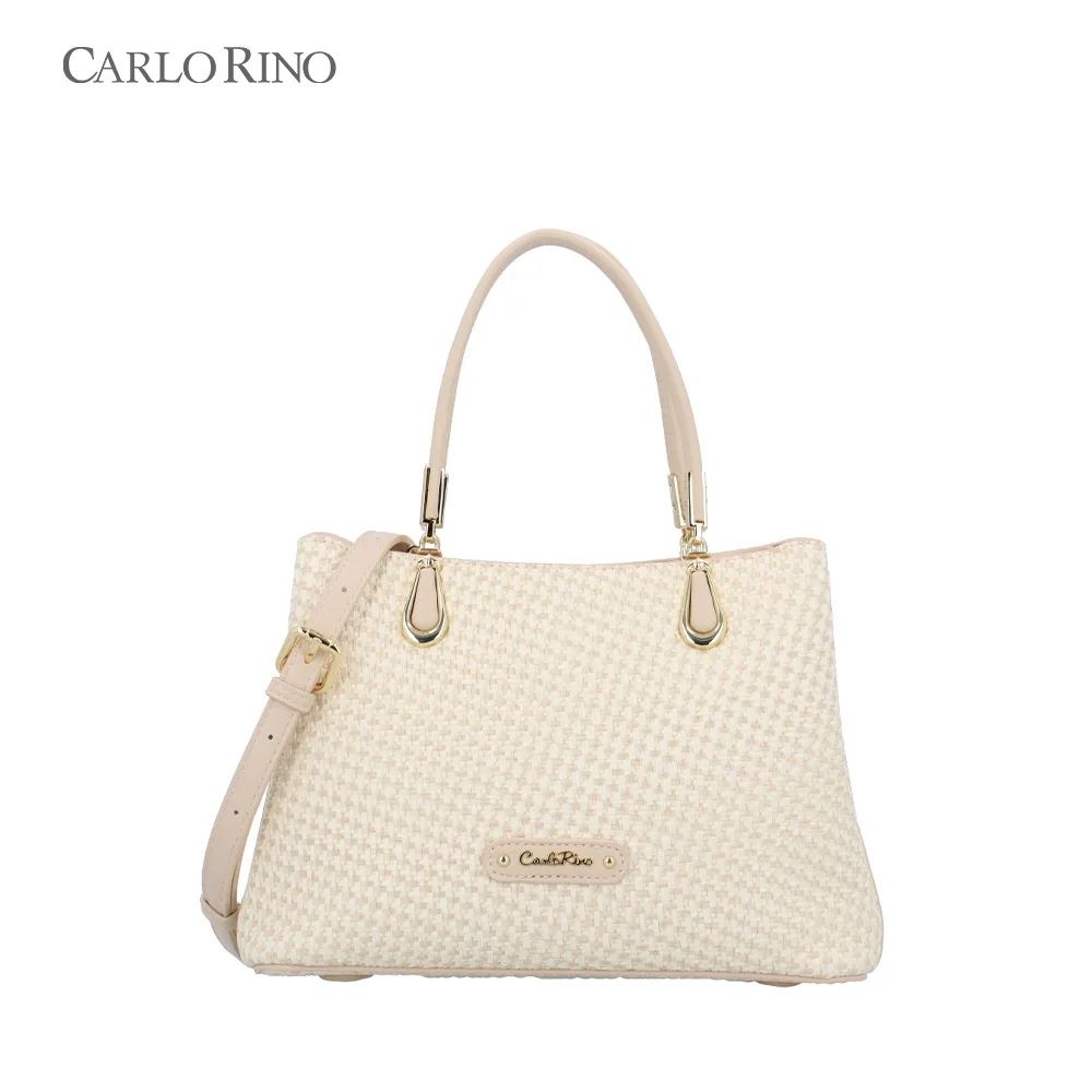 Alaina Woven Top Handle Bag