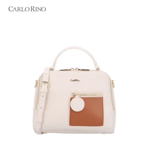 CR Chestnut Glint Pocketed Top Handle Bag