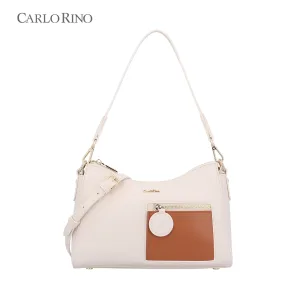 CR Chestnut Glint Pocketed 2-Way Shoulder Bag