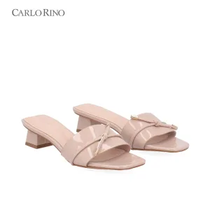 Glossy Chunky Heeled Sandals