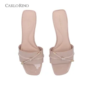 Glossy Chunky Heeled Sandals