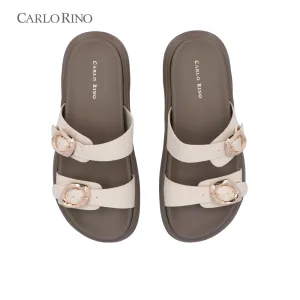 Harper Double Buckle Flats