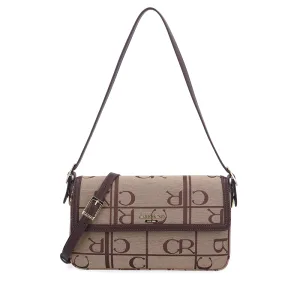 Carlo GEO Jacquard Flap Shoulder Bag