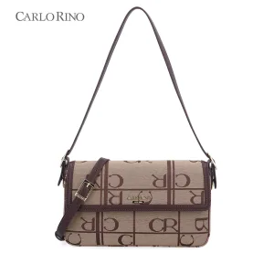 Carlo GEO Jacquard Flap Shoulder Bag