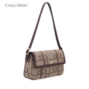 Carlo GEO Jacquard Flap Shoulder Bag