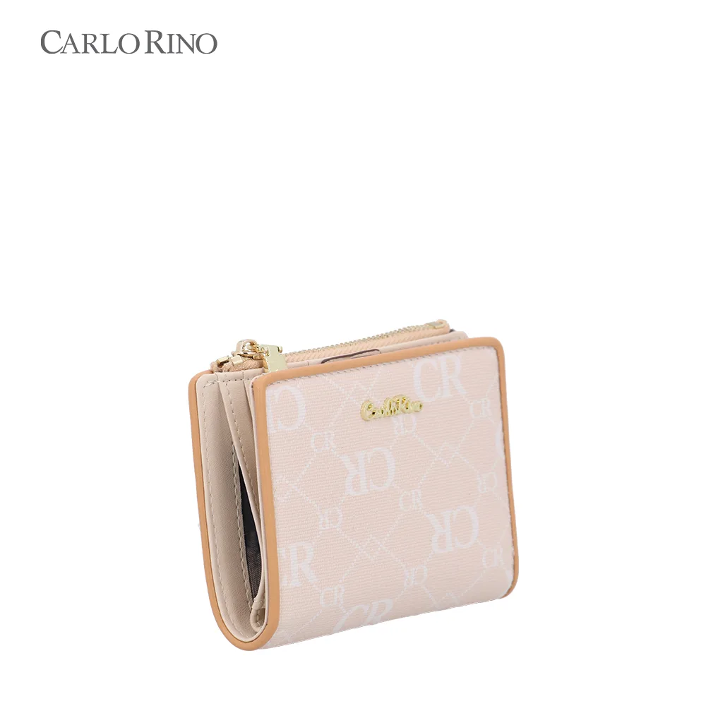 CR Monogram in Cream Short Wallet CR Monogram in Cream Short Wallet