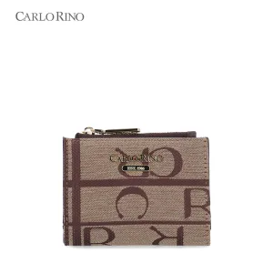 Carlo GEO Jacquard Zipper Short Wallet